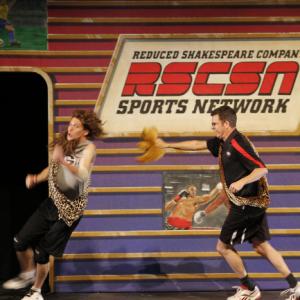 Matt Rippy and Michael Faulkner in the Reduced Shakespeare Company show The Complete World of Sports Abridged