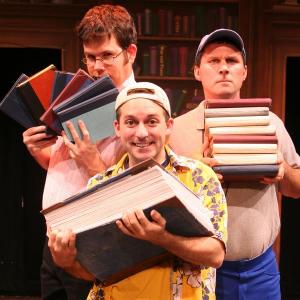 Michael Faulkner Brent Tubbs and Mick Orfe cast of the Reduced Shakesepeare Companys All The Great Books Abridged