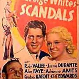 Jimmy Durante Alice Faye and Rudy Vallee in George Whites Scandals 1934