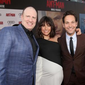 Kevin Feige, Paul Rudd and Evangeline Lilly