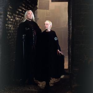 (L-r) Lucius and Draco Malfoy (JASON ISAACS and TOM FELTON)