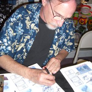 M Steven Felty signing for fans at Dark Delicacies in Burbank