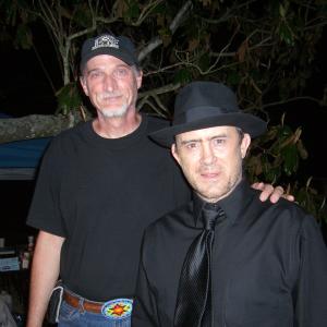 Jeffrey Combs and M Steven Felty on location for The Dunwich Horror