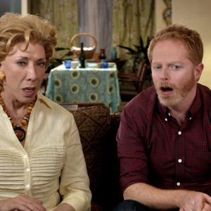 Still of Lily Tomlin and Jesse Tyler Ferguson in The Procession (2012)