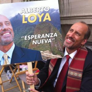 As 'Presidente Alberto Loya' on the set of UNDERCOVERS