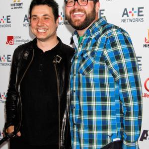 Adam Ferrara and Rutledge Wood attend AE Networks 2013 Upfront at Lincoln Center on May 8 2013 in New York City