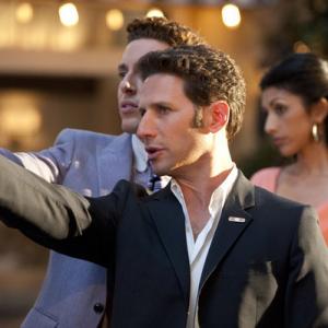 Still of Paulo Costanzo Mark Feuerstein and Reshma Shetty in Royal Pains 2009