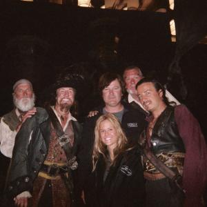 Pat Finerty with Director Gore Verbinski on the set of Disney's PIRATES OF THE CARIBBEAN 3