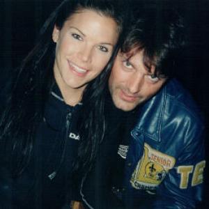 Karen Cliche and Gerry Fiorini on the set of Mutant X
