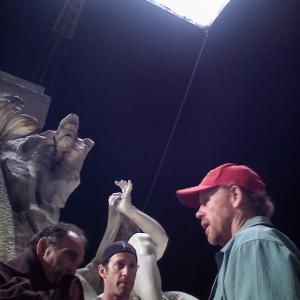 Ron Howard directing Marco fiorini on set of Angels and demon 2008