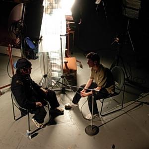 Fischer directing Winston Shearin in his Civil War drama Now and Forever Yours Letters to an Old Soldier 2007 Shooting the Great Beyond sequence