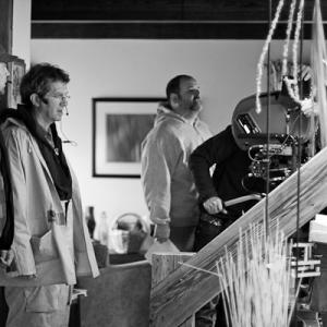 Luke Fisher, Steve Arnold and Thom Fitzgerald on the set of Cloudburst