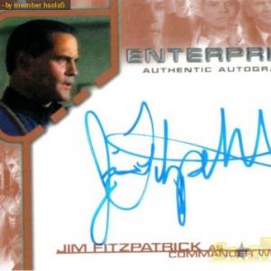 Star Trek Enterprises actor James Fitzpatrick Commander Williams Collectors Card with Autograph