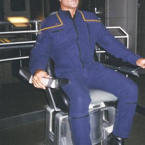 On the set of Star Trek Enterprise in 2004 actor James Fitzpatrick Commander Williams commandeers the spaceship through a meteoric shower