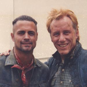 CoStars Jim Fitzpatrick  James Woods on the set of Sam Shepards Curse of the Starving Class in 1993