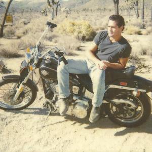 Jimmy in Death Valley waiting to shoot his scenes in the TV Series Tour of Duty