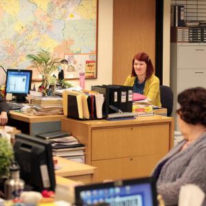 Still of Creed Bratton and Kate Flannery in The Office (2005)