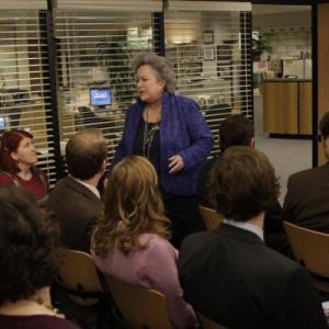Still of Kathy Bates and Kate Flannery in The Office (2005)