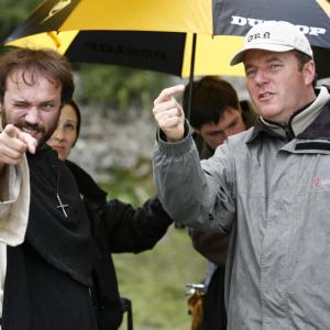 Arn - The Knight Templar. On location in Scotland. Actor Vincent Perez & director Peter Flinth