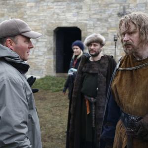 Director Peter Flinth and actor Stellan Skarsgrd on location of ARN The Knight Templar March 2007