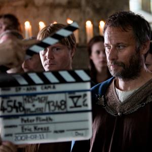Arn - The Knight Templar. On set. Actor Michael Nyqvist.