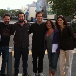 On the set with the crew from Its Always Sunny in Philadelphia