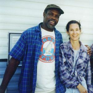 Danny Glover and Deborah Smith Ford on the set of Gone Fishin