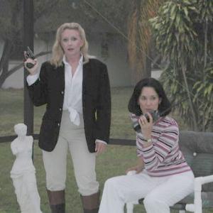 Two of TVs Charlies Angel lookalikes Jennifer Ramsey as Kris Munroe and Deborah Smith Ford as Sabrina Duncan