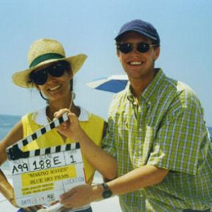 Deborah Smith Ford on the set of film Making Waves