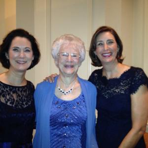 Deborah Smith Ford at nephew's wedding with mother Betty Jane Keene and sister Jacqueline Campbell.