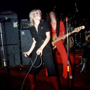 The Runaways Joan Jett Jackie Fox Cherie Currie Lita Ford performing at CBGB in New York City on August 2 1976
