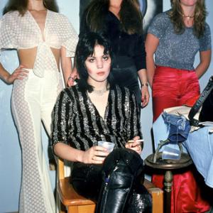 The Runaways (Joan Jett, Jackie Fox, Lita Ford, Sandy West) photographed backstage at CBGB in New York City on August 2, 1976