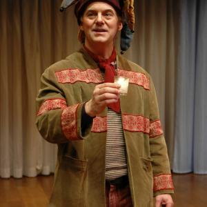 Rick Ford as Feste in The Professional Theatre Training Program's production at The University of Delaware directed by Sanford Robbins