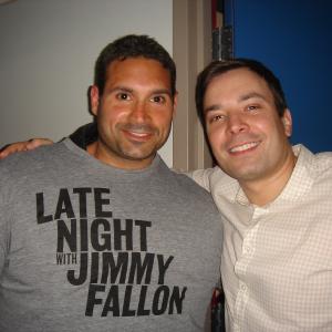 Still of Frank Fortunato and Jimmy Fallon on Late Night with Jimmy Fallon