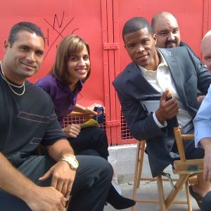 Still of Frank Fortunato, Sharif Atkins, Natalie Morales and Jeff Eastin on White Collar