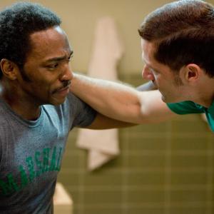Still of Matthew Fox and Anthony Mackie in We Are Marshall 2006