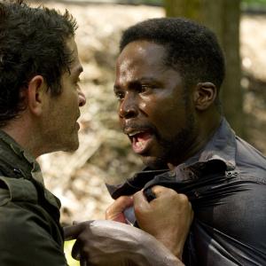 Still of James Frain and Harold Perrineau in Transit (2012)