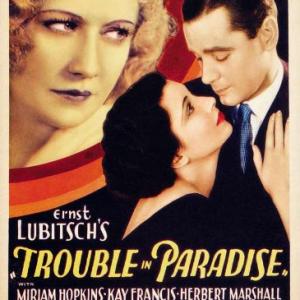 Herbert Marshall Kay Francis and Miriam Hopkins in Trouble in Paradise 1932