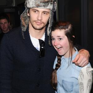 James Franco poses with a fan during Day 3 of Village At The Lift 2013 on January 20, 2013 in Park City, Utah.