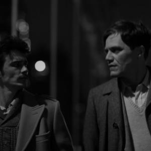 Still of James Franco and Michael Shannon in The Broken Tower 2011