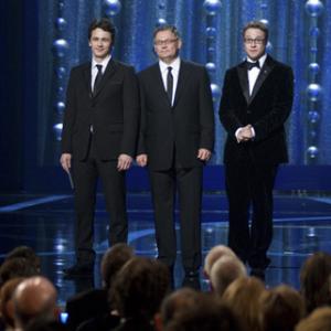 Presenters James Franco, Janusz Kaminski, and Seth Rogen during the live ABC Telecast of the 81st Annual Academy Awards® from the Kodak Theatre, in Hollywood, CA Sunday, February 22, 2009.