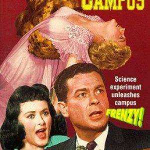 Arthur Franz and Joanna Moore in Monster on the Campus (1958)