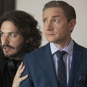 Martin Freeman and Edgar Wright in The Worlds End 2013