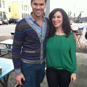 On the set of The New Normal with Andrew Rannells