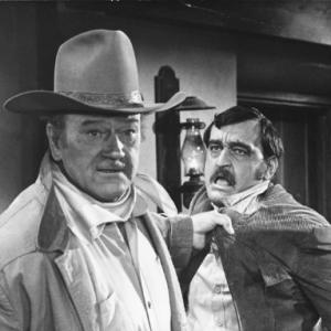 Still of John Wayne and Victor French in Rio Lobo (1970)