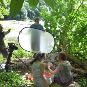 Director Derek Frey  on location in Kapoho Hawaii filming GREEN LAKE
