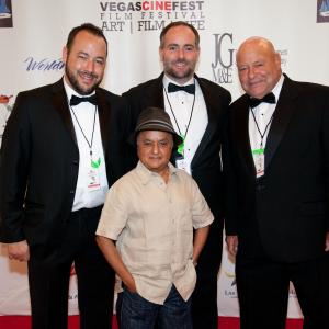 Derek Frey Deep Roy Gil Damon  Bud Damon  Vegas Cine Fest 2011  Winner Best Featurette for THE BALLAD OF SANDEEP