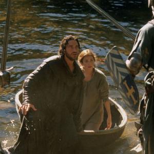 Left to right Gerard Butler as Andre Marek and Anna Friel as Lady Claire