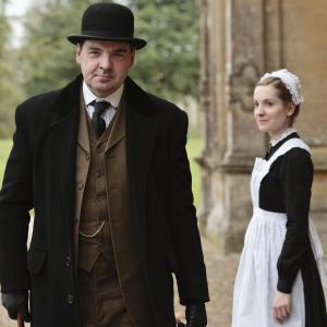 Still of Brendan Coyle and Joanne Froggatt in Downton Abbey 2010
