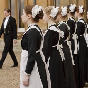 Still of Joanne Froggatt and Thomas Howes in Downton Abbey 2010